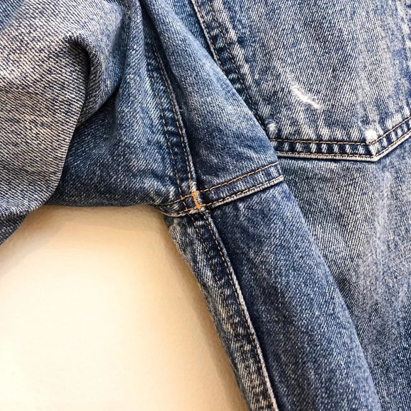 Moussy Vintage Orin JW Tapered Straight Leg High Waist Distressed Denim Jeans 25 - Picture 9 of 11